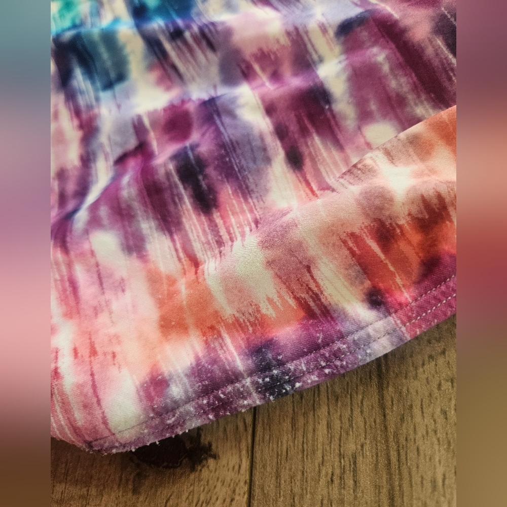 Athleta Girl High Tide Reversible Bikini XXL/16 Tie Dye And Striped - Picture 7 of 7